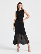 Elegant Chiffon Hem Mermaid Dress