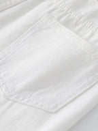 Eyelet Patchwork Cotton Wide-Leg Pants