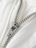 Eyelet Patchwork Cotton Wide-Leg Pants