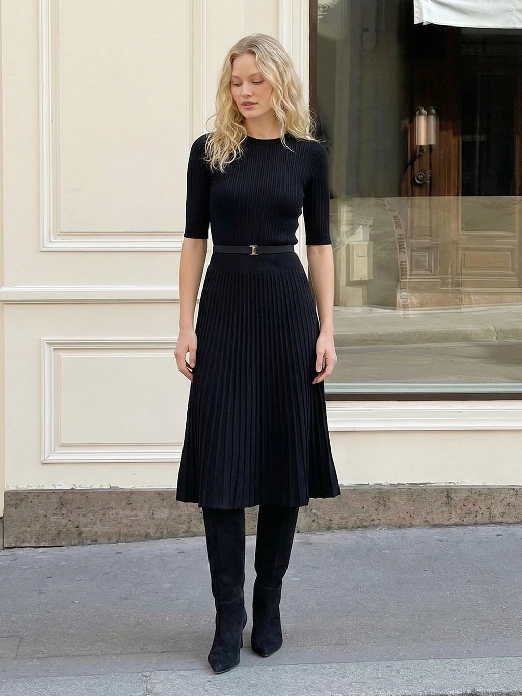 Belted Midi Dress