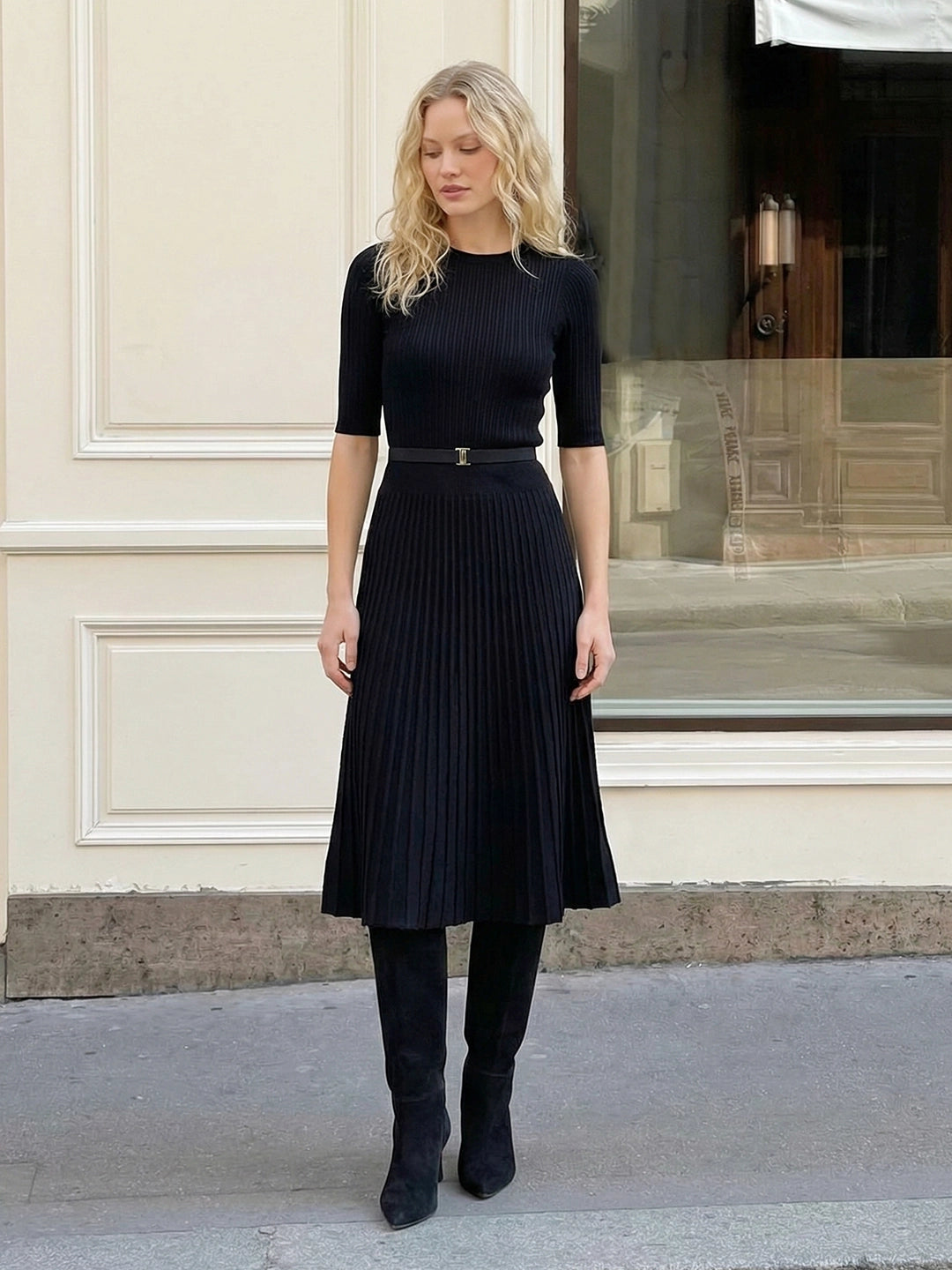 Belted Midi Dress