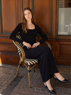 Fitted Ribbed Cotton Maxi Skirt