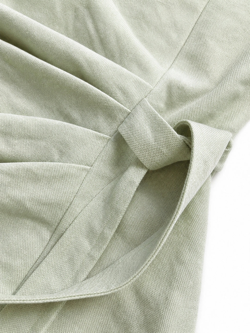 French Lyocell Ruched Tie Waist Midi Dress