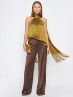 Glamorous Halterneck Vest with Fringe