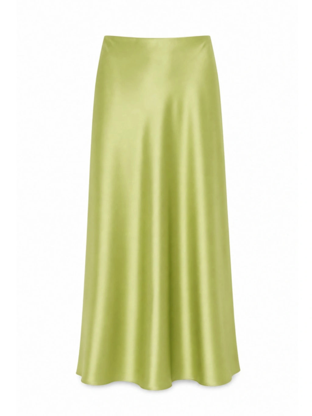 Elegant Satin Fluid Midi Skirt