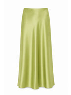 Elegant Satin Fluid Midi Skirt