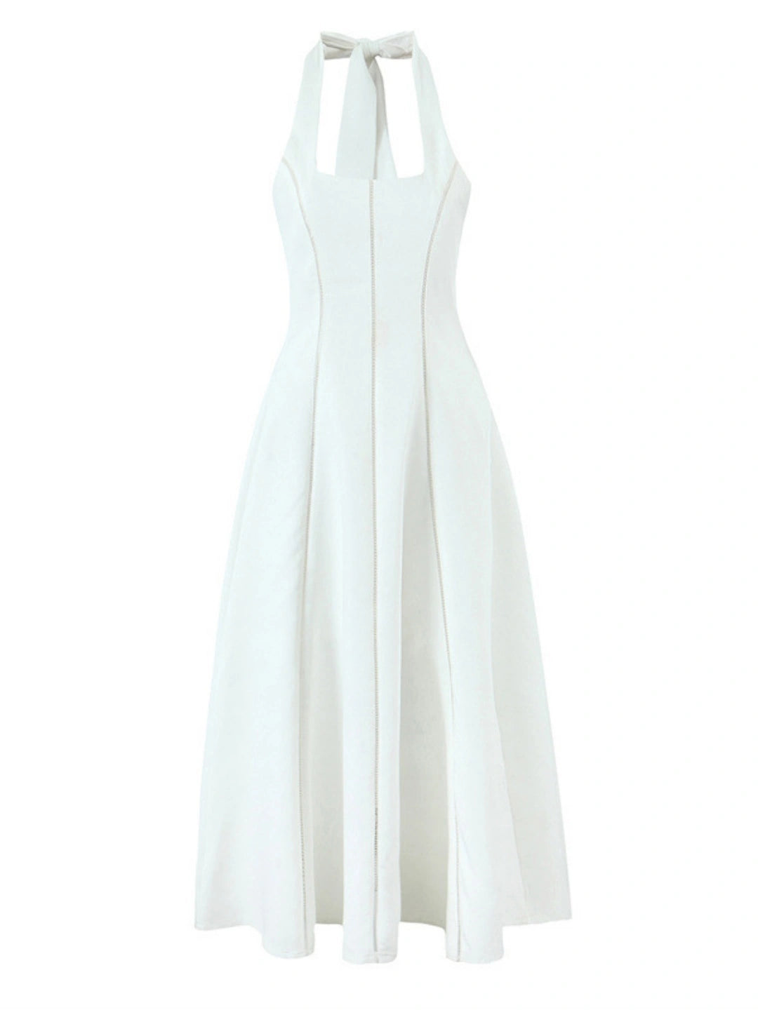 Halter Cutout A-Line Summer Midi Dress