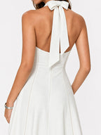 Halter Cutout A-Line Summer Midi Dress