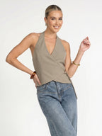 Halter Neck Backless Tank Top