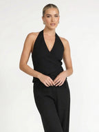 Halter Neck Backless Tank Top