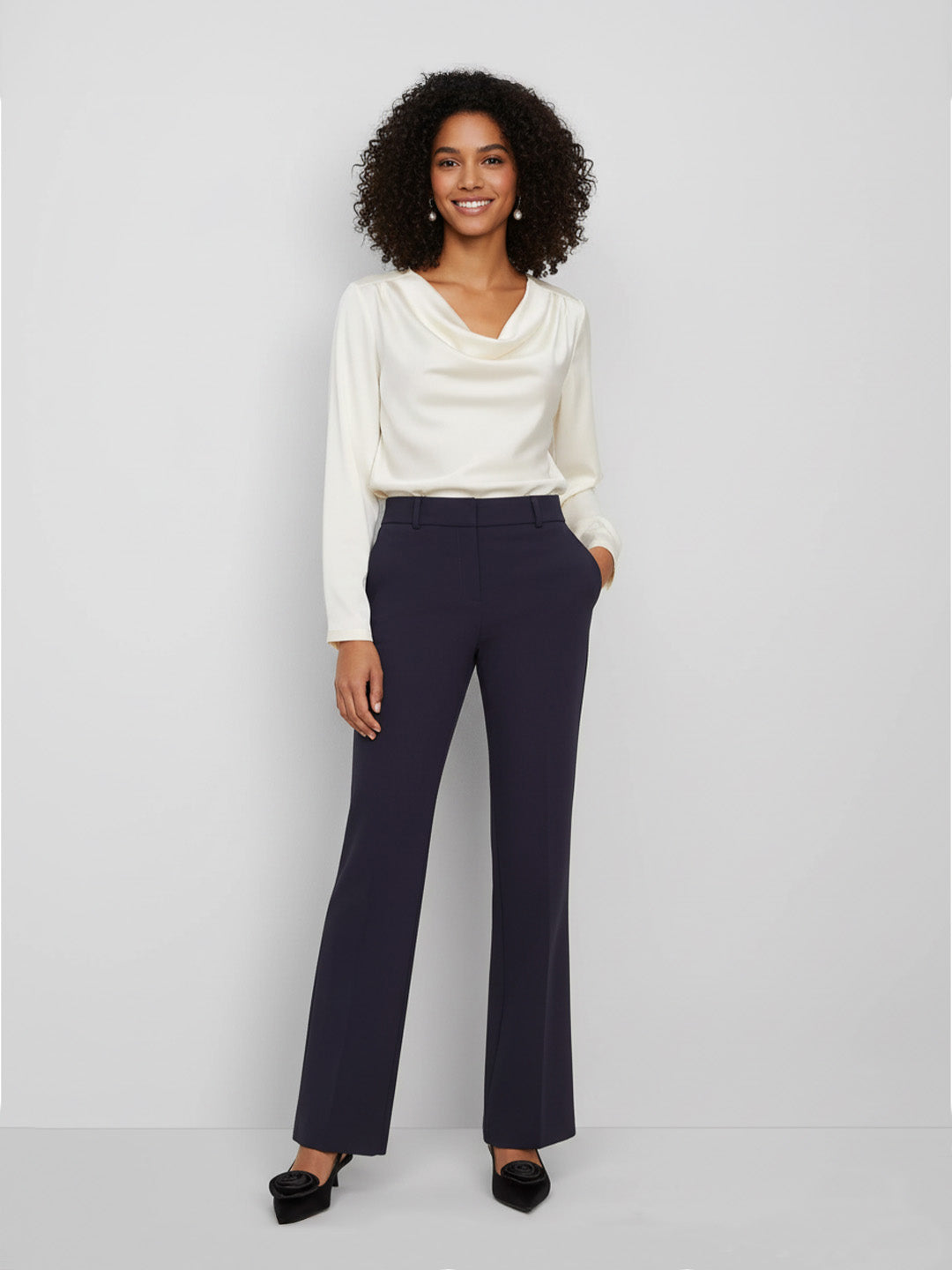 High-Waisted Commuter Suit Pants