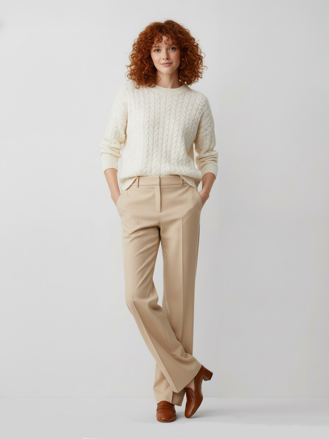 High-Waisted Commuter Suit Pants