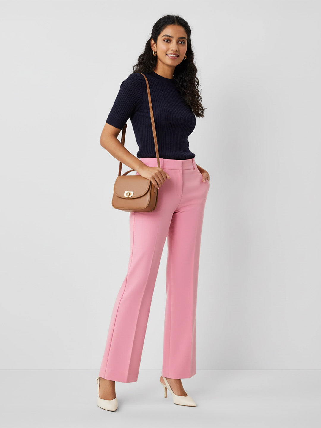High-Waisted Commuter Suit Pants