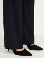 High-waisted casual wide-leg pants