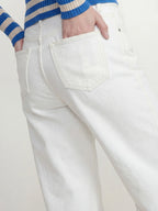 High Waisted Cotton Wide Leg Jeans