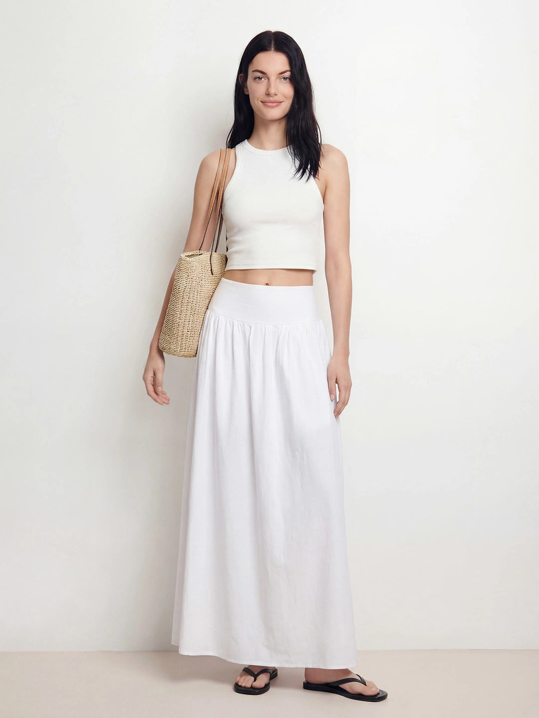 High Waisted Flowy Maxi Skirt Secondary image