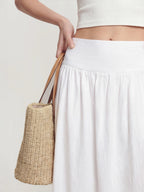 High Waisted Flowy Maxi Skirt