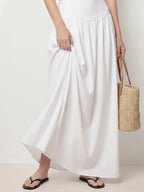 High Waisted Flowy Maxi Skirt