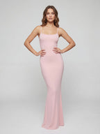 Ribbed Knitted Spaghetti Strap Maxi Dress