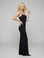 Ribbed Knitted Spaghetti Strap Maxi Dress