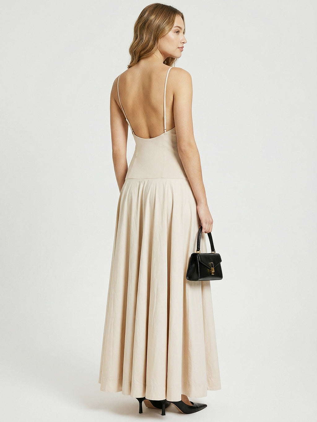 Adjustable Strap Sleeveless Long Dress