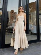 Adjustable Strap Sleeveless Long Dress
