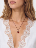 Lace-Trim Linen V-Neck Cap Sleeve Top