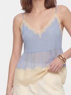 Lace Trim Sheer Cami Top