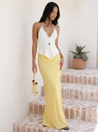Low Rise Minimalist Flowy Maxi Skirt