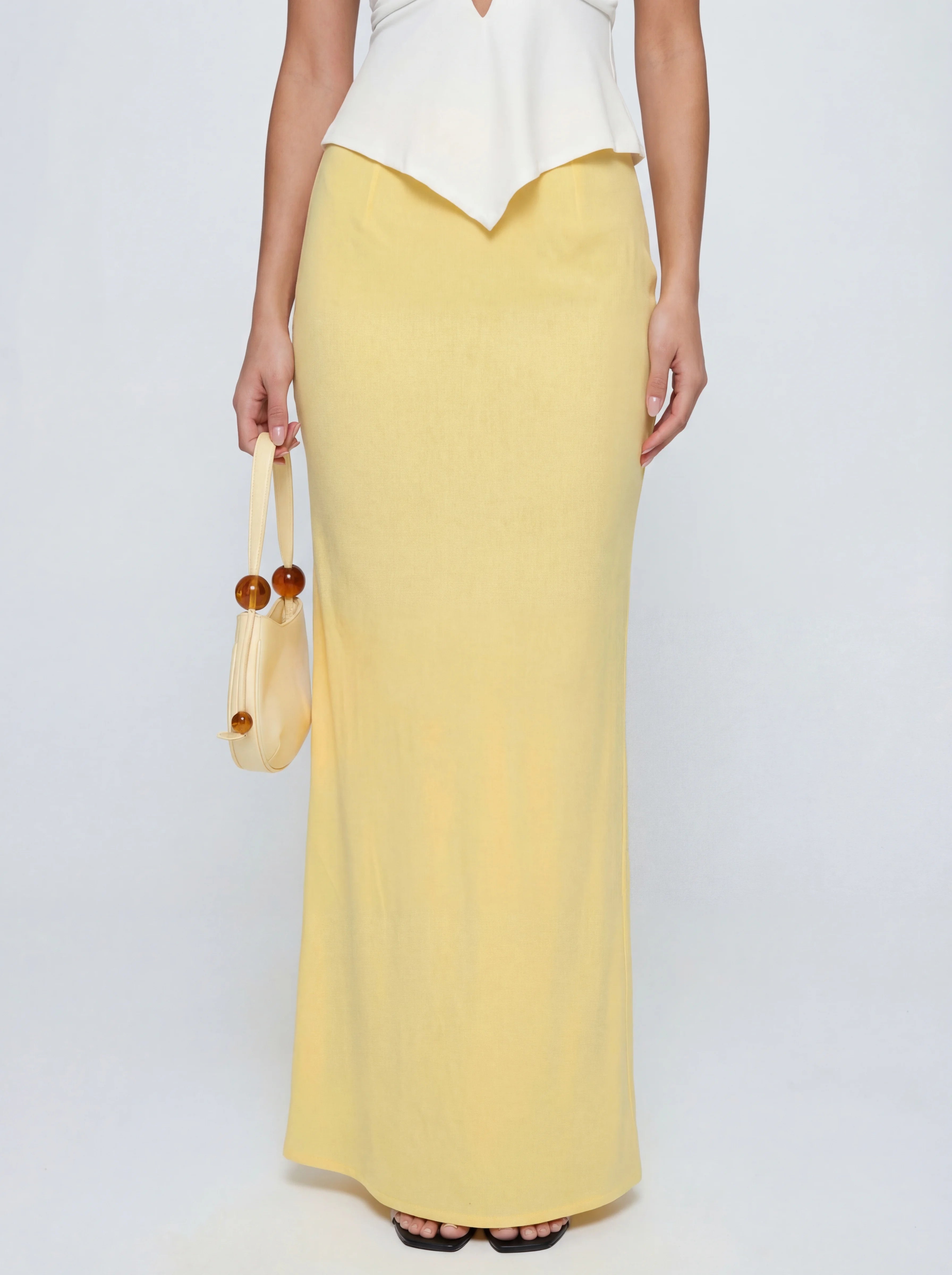Low Rise Minimalist Flowy Maxi Skirt Secondary image