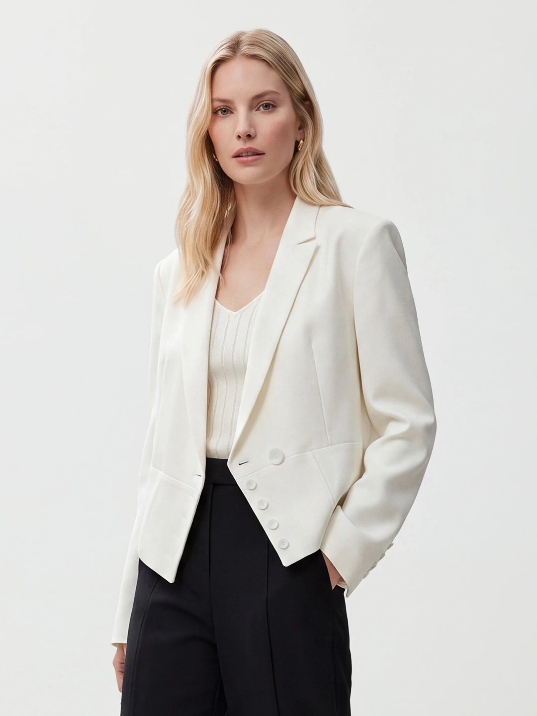 Asymmetrical Multi Button Tailored Blazer Main image