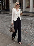 Asymmetrical Multi Button Tailored Blazer