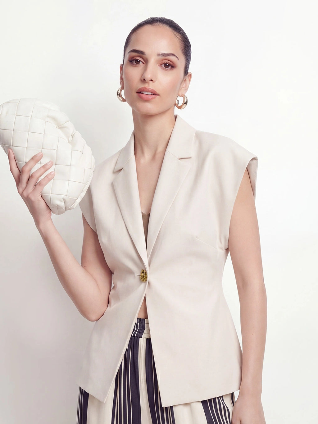 Notched Lapel Slim Blazer Vest