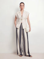 Notched Lapel Slim Blazer Vest