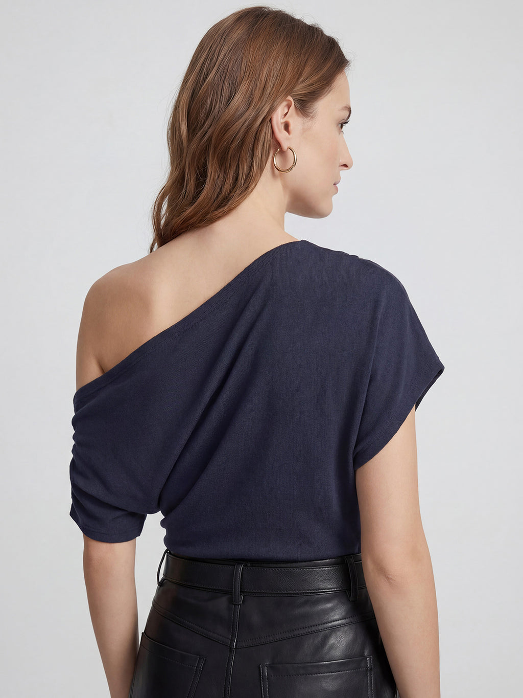 One-shoulder Knit Top