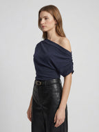 One-shoulder Knit Top