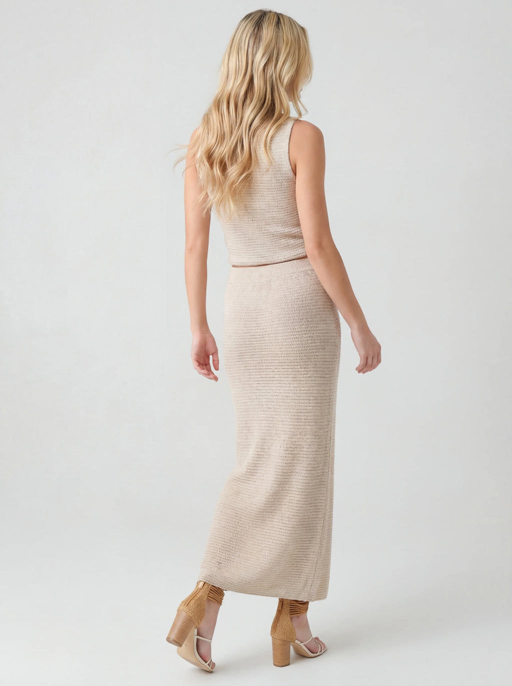 Openwork knitted Cotton Skirt