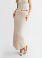 Openwork knitted Cotton Skirt