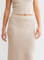 Openwork knitted Cotton Skirt