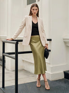Pinstripe Linen Tailored Blazer Jacket