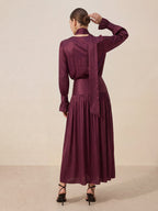 Valentine's Day Exclusive -Luxurious Draped High-Waist Maxi Skirt