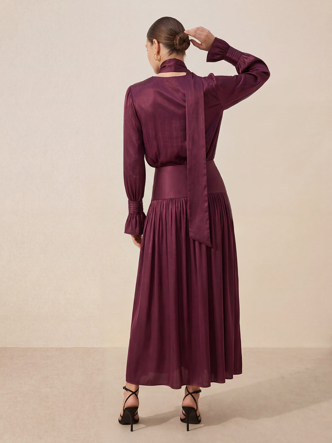 Valentine's Day Exclusive -Luxurious Draped High-Waist Maxi Skirt