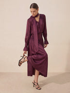 Valentine's Day Exclusive -Luxurious Draped High-Waist Maxi Skirt