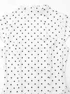 Vintage Polka Dot Ruched Midi Dress