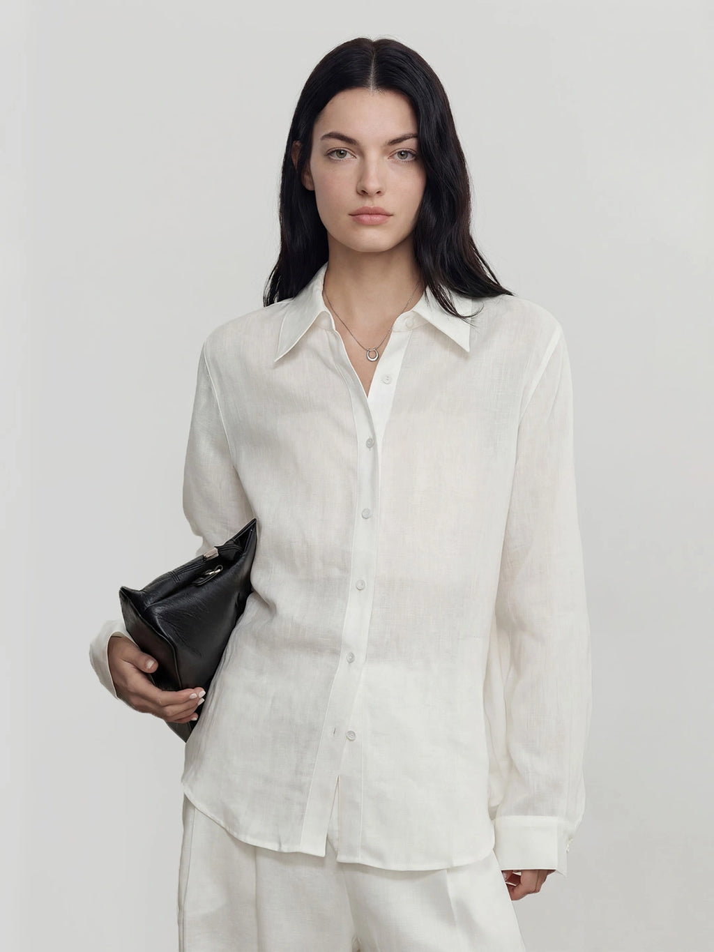 Relaxed Button Down Linen Shirt