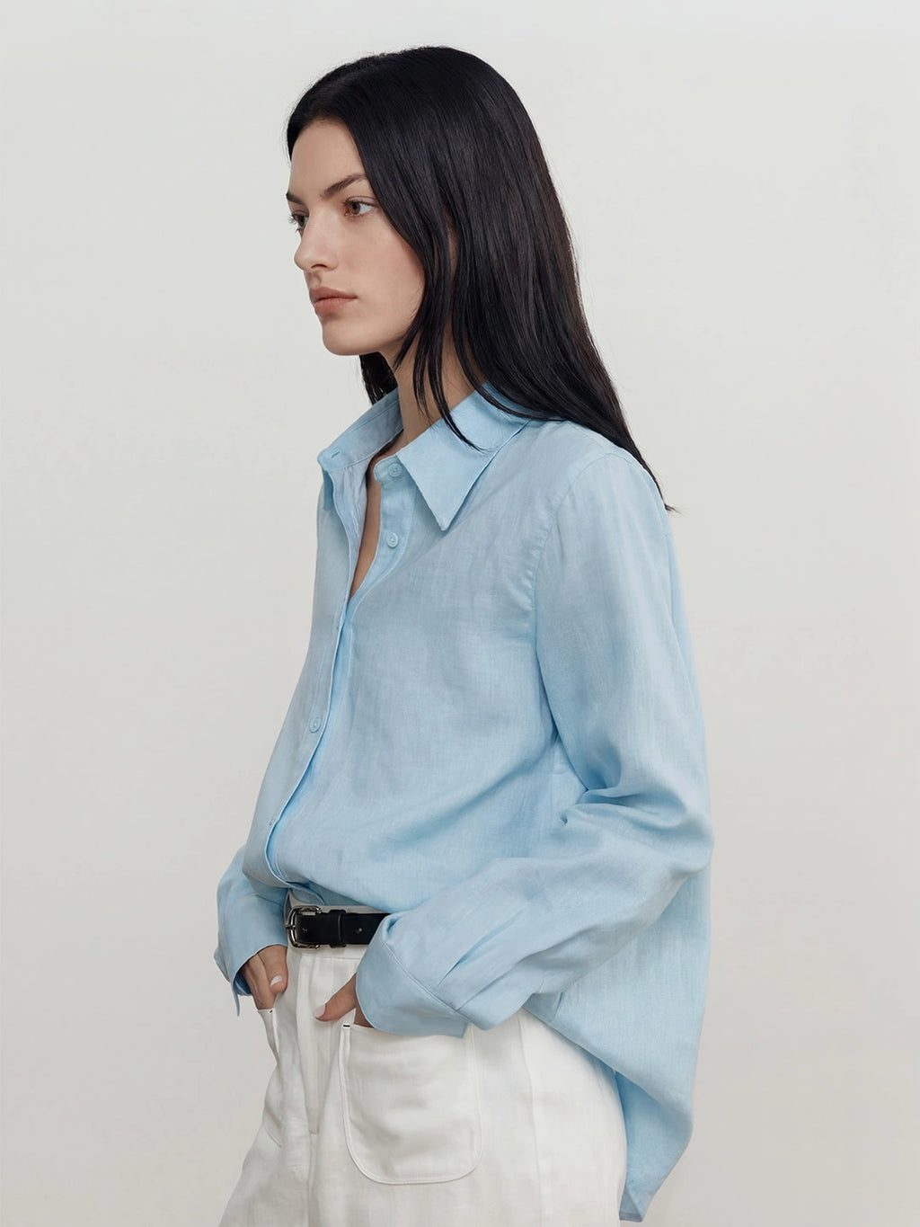 Relaxed Button Down Linen Shirt