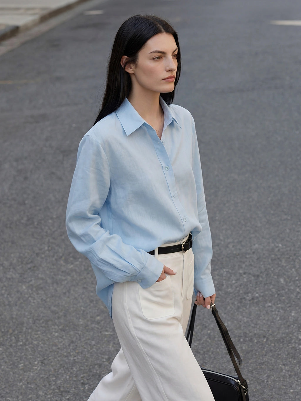 Relaxed Button Down Linen Shirt