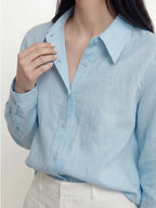 Relaxed Button Down Linen Shirt