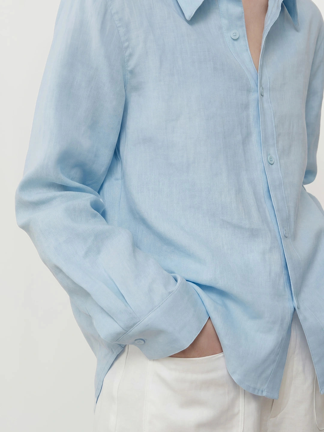 Relaxed Button Down Linen Shirt