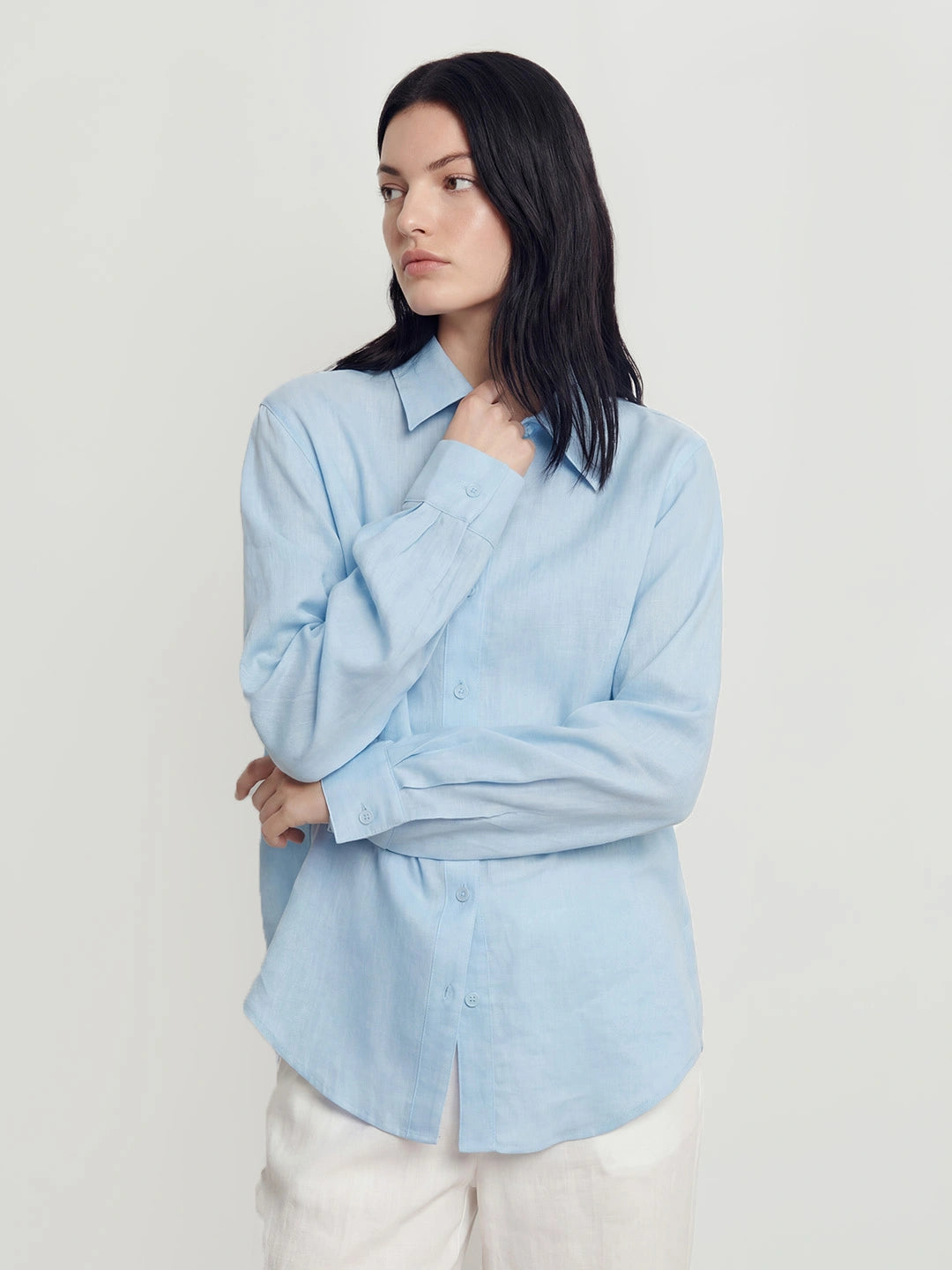 Relaxed Button Down Linen Shirt